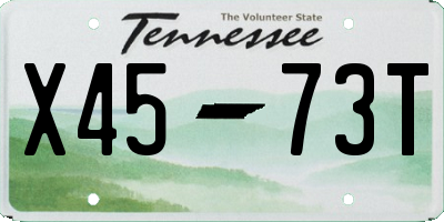 TN license plate X4573T