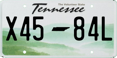 TN license plate X4584L