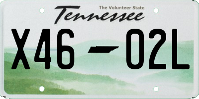 TN license plate X4602L
