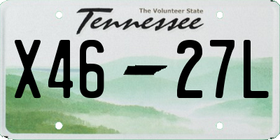 TN license plate X4627L