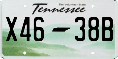 TN license plate X4638B