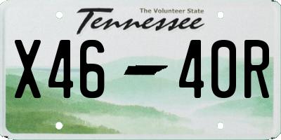TN license plate X4640R