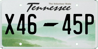 TN license plate X4645P