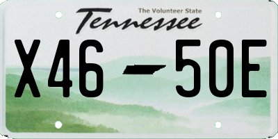 TN license plate X4650E