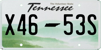 TN license plate X4653S