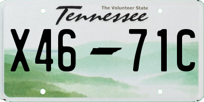TN license plate X4671C