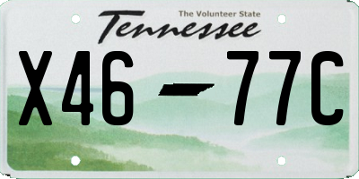 TN license plate X4677C