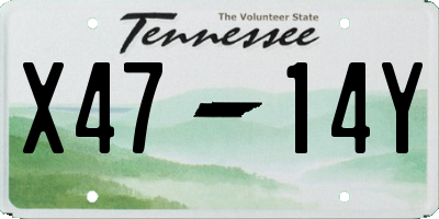 TN license plate X4714Y