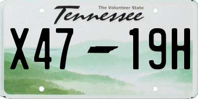 TN license plate X4719H