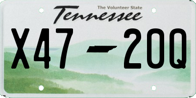TN license plate X4720Q