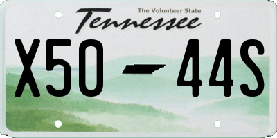 TN license plate X5044S