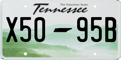 TN license plate X5095B