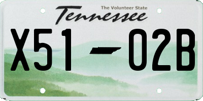 TN license plate X5102B