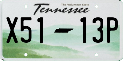TN license plate X5113P