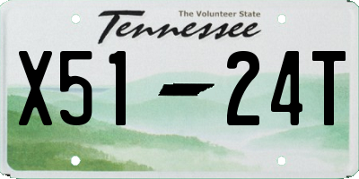 TN license plate X5124T