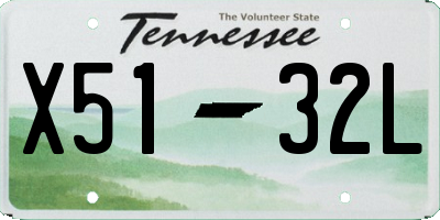TN license plate X5132L