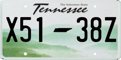 TN license plate X5138Z