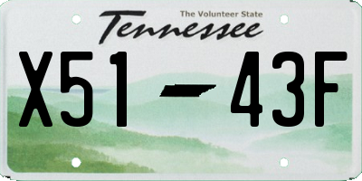 TN license plate X5143F