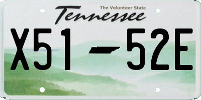 TN license plate X5152E