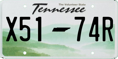 TN license plate X5174R