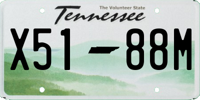 TN license plate X5188M