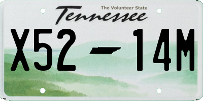 TN license plate X5214M