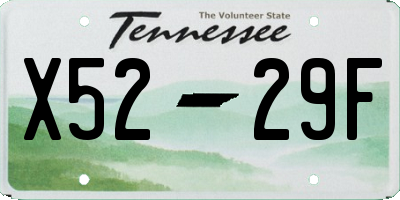 TN license plate X5229F