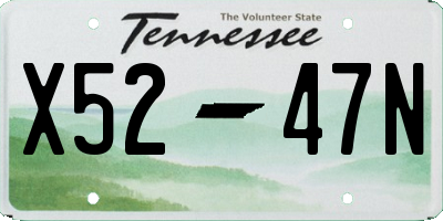 TN license plate X5247N