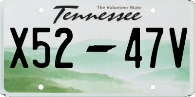 TN license plate X5247V
