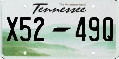 TN license plate X5249Q