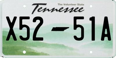 TN license plate X5251A