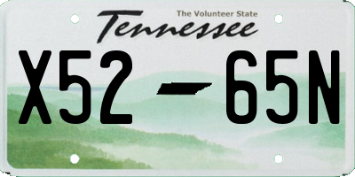 TN license plate X5265N