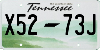 TN license plate X5273J