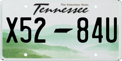 TN license plate X5284U