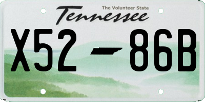 TN license plate X5286B