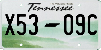 TN license plate X5309C