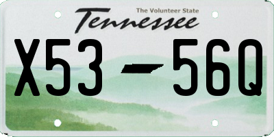 TN license plate X5356Q