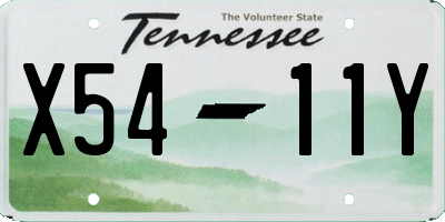 TN license plate X5411Y