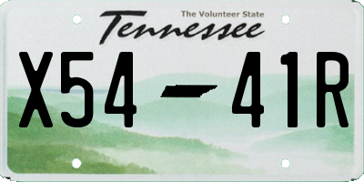 TN license plate X5441R