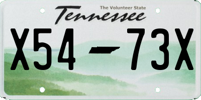 TN license plate X5473X