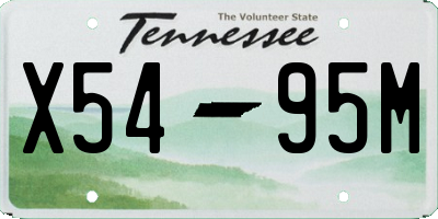 TN license plate X5495M