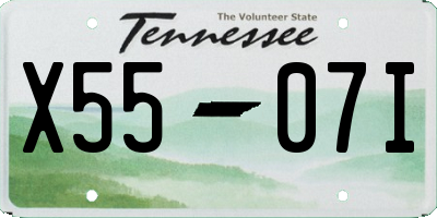 TN license plate X5507I