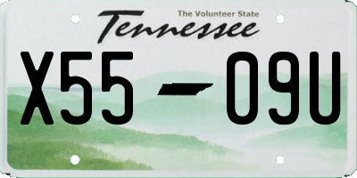 TN license plate X5509U
