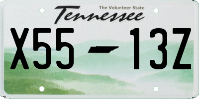 TN license plate X5513Z