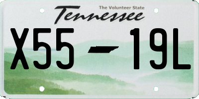 TN license plate X5519L