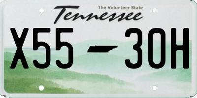TN license plate X5530H