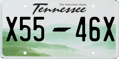 TN license plate X5546X