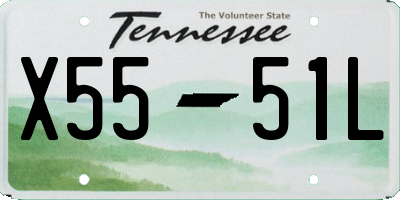 TN license plate X5551L