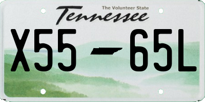 TN license plate X5565L