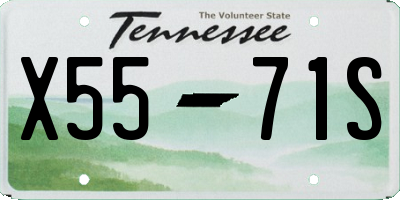TN license plate X5571S